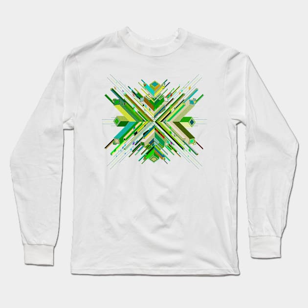 Abstract colorful geometric pattern in the form of rectangles. Long Sleeve T-Shirt by MrMaster